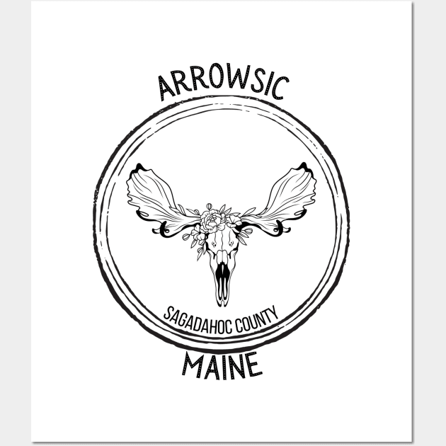 Arrowsic Maine Moose Wall Art by TrapperWeasel